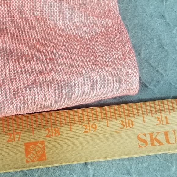 Jos A Bank Shirt Mens Small Red Linen Short Sleeve Button Up Pocket Summer Top - Picture 9 of 11